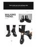 Men's Winter Cotton Martin Boots: British-Style, Mid-Cut Leather, Thick-Soled, Trendy Motorcycle Design