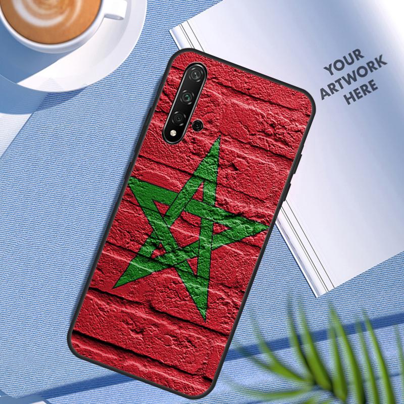 Morocco Moroccan Flag For Huawei Nova 11 12i 3i 7i 8i 9 10 SE Y60 Y61 Y70 Y72 Y73 Y90 Y91 P20 P30 Pro P40 Lite Case