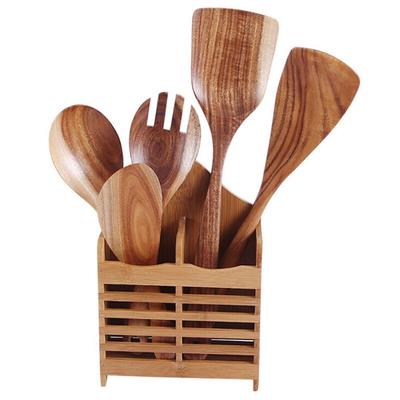 Utensili da cucina Pentole speciali antiaderenti in legno con spatola a manico lungo Cucchiaio grande Pala piatta grande
