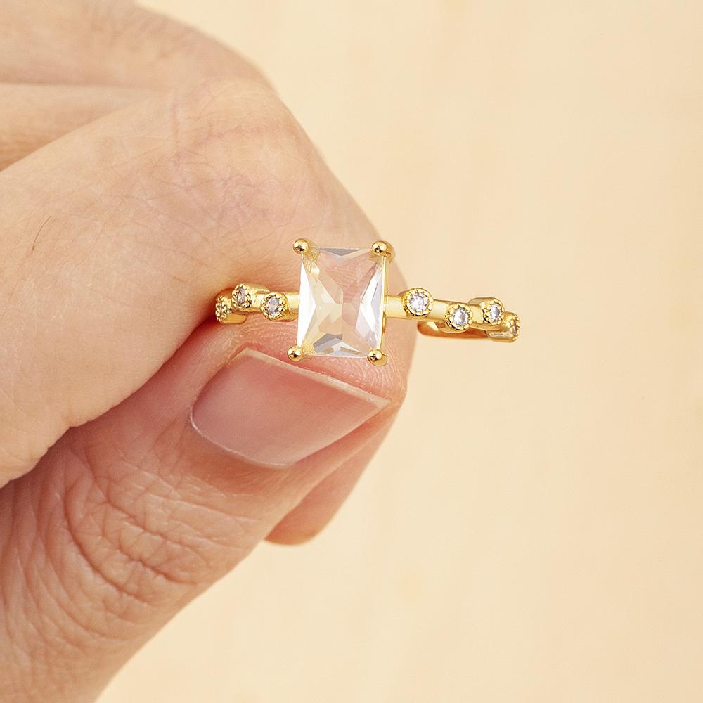 Nidin Classic New Design Inlaid Zircon Open Rings 3 Colors For Women Female Daily Jewelry Party Wholesale Accessories Gifts