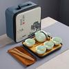 Travel tea set, Dingyao Kung Fu ceramics, one pot and four cups