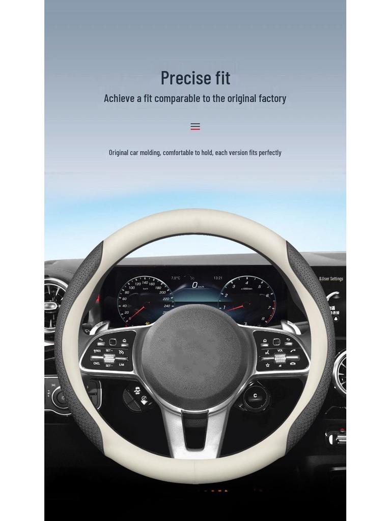 Steering Wheel Cover for BYD: Dolphin, Han, Seagull, Yuan Plus, Qin Plus DMI, Song, Tang - Includes Card Holder