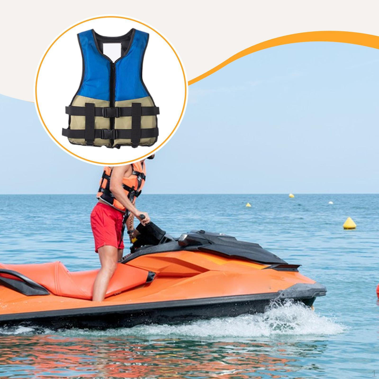 

Life Suit Vest Adjustable Straps Swim for Wakeboarding Canoeing Fishing M Kids Blue Brown