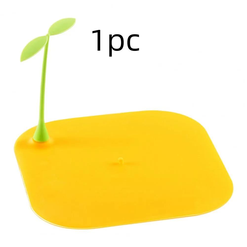 

Small Bean Sprout Handle Anti Odor Pad For Household Bean Sprout Floor Drain Sewage Odor Proof Cover Yellow White