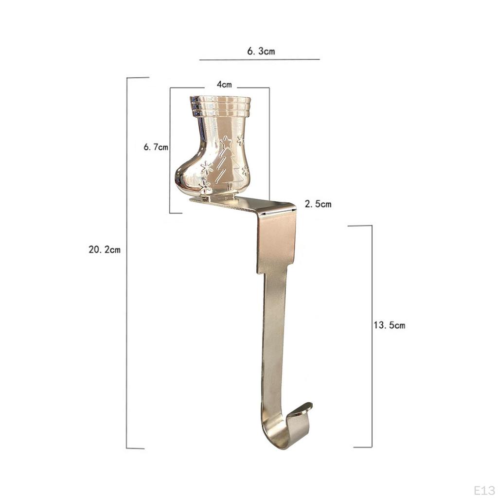 Stocking Hook for Bookshelf, Christmas Decoration Accessory