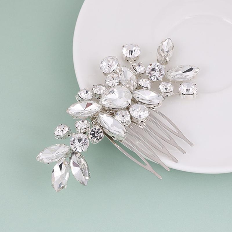 Luxuriöser Kristall-Strass-Braut-Haarkamm - Elegantes Legierungs-Hochzeits-Haarschmuck
