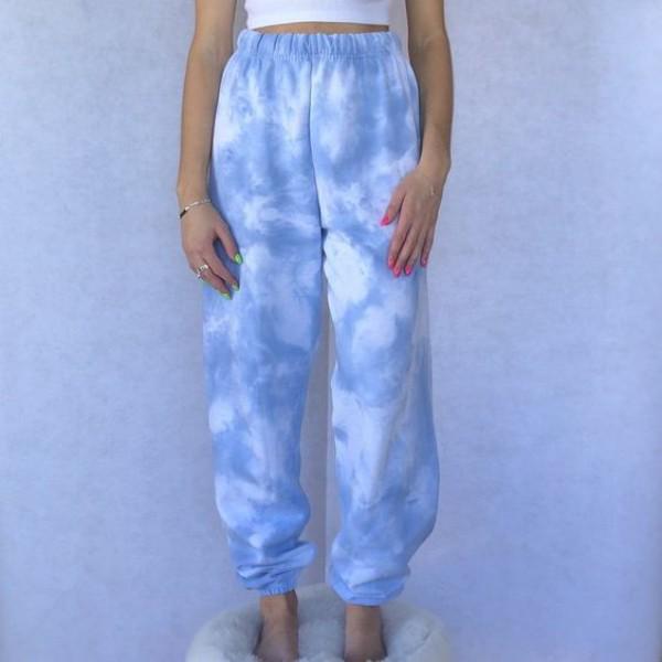 Bambus Schmetterlingsdruck Damen Elastischer Bund Neun-Punkt Freizeithose, 2020 Neu