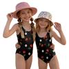 Costume da bagno intero per bambina Estate Bambini Stampa Frutta Costumi da bagno Casual Moda Senza maniche Abbigliamento da spiaggia per bambini