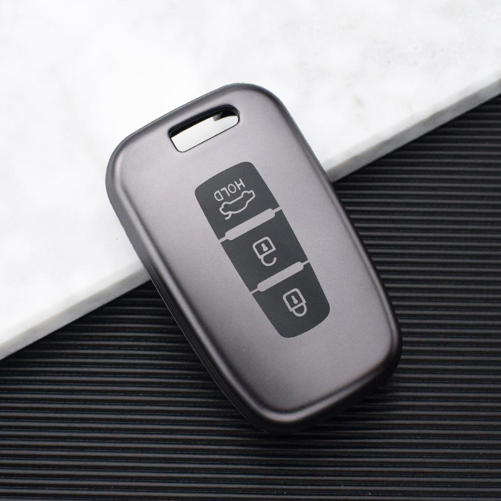 

3 кнопки дистанционного держателя брелока для Hyundai Solaris HB20 Veloster SR IX35 для KIA Sportage Forte чехол для смарт-ключа автомобиля серый
