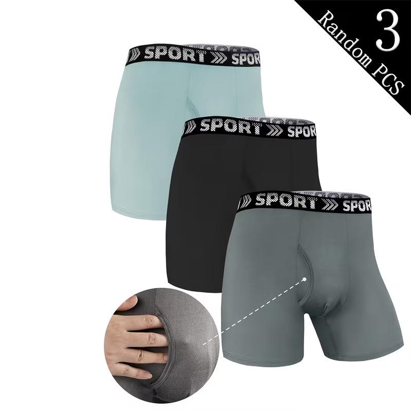 Men s Plus Size Open Crotch Boxer Briefs - European & American Sizes, Breathable, Long Style S (European)