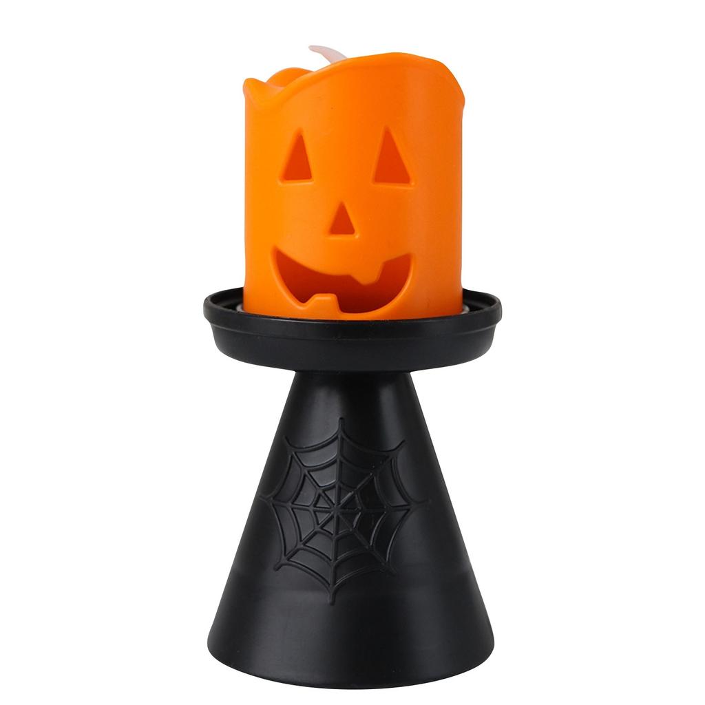 Halloween Led Candle Lights With Funny Designs And Pumpkin With Mysterious Lights Enhance The Atmosphere. Festive Decorative Items