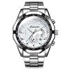 Men's Luminous Waterproof Automatic Calendar Watch with Large Dial
