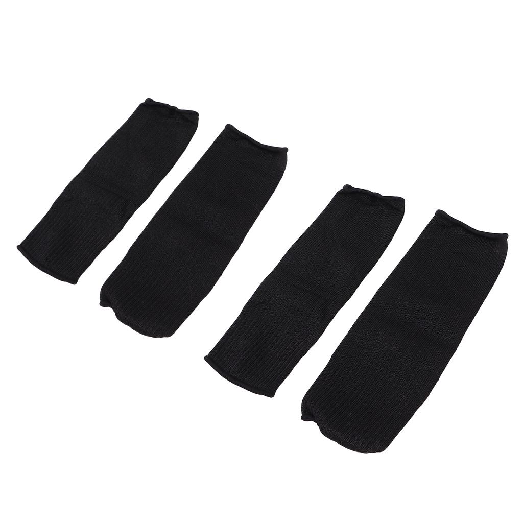 4pcs Cut Resistant Sleeves Protective Arm Bite Proof Guards Sleeves Protectors for Safety Black