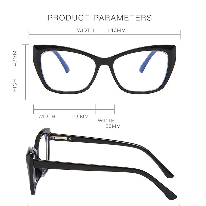 Anti-blue Light Glasses Fashion Cat Eye Eyewear Women Men High Quality Eyeglasses Blue Light Blocking Man Lady Computer Eyeglas