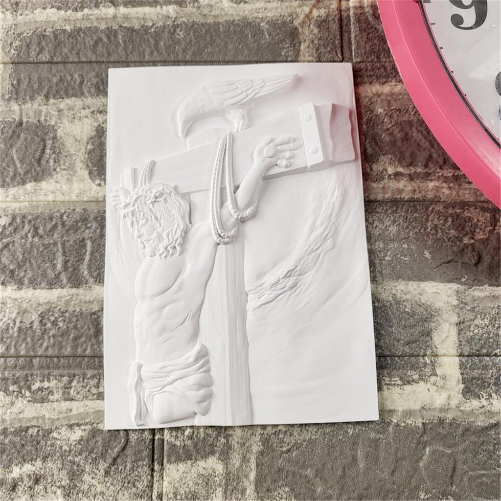 Flexible 3D Silicone Christ Mould for Creative Candle and Soap Projects Crafting Ornament Easy To Use and Clean