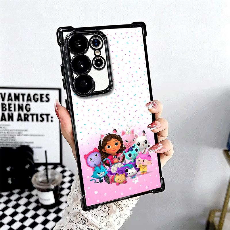 G-Gabbys Dollhouse Cartoon Plating Phone Case For Samsung Galaxy S24 S25 FE S26 Edge S23 Ultra S22 S21 Plus S20 Anti-Fall Airaba