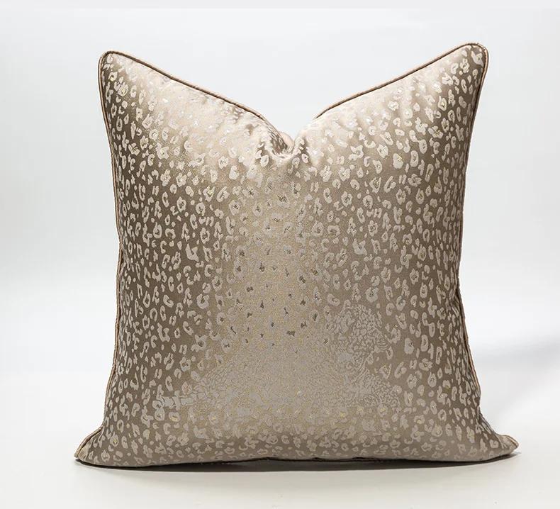 1 PC Light Luxury Cushion Cover High Grade Jacquard Pillowcase 30x50/45x45/50x50CM Champagne Blue Home Hotel Bed Sofa Decoration