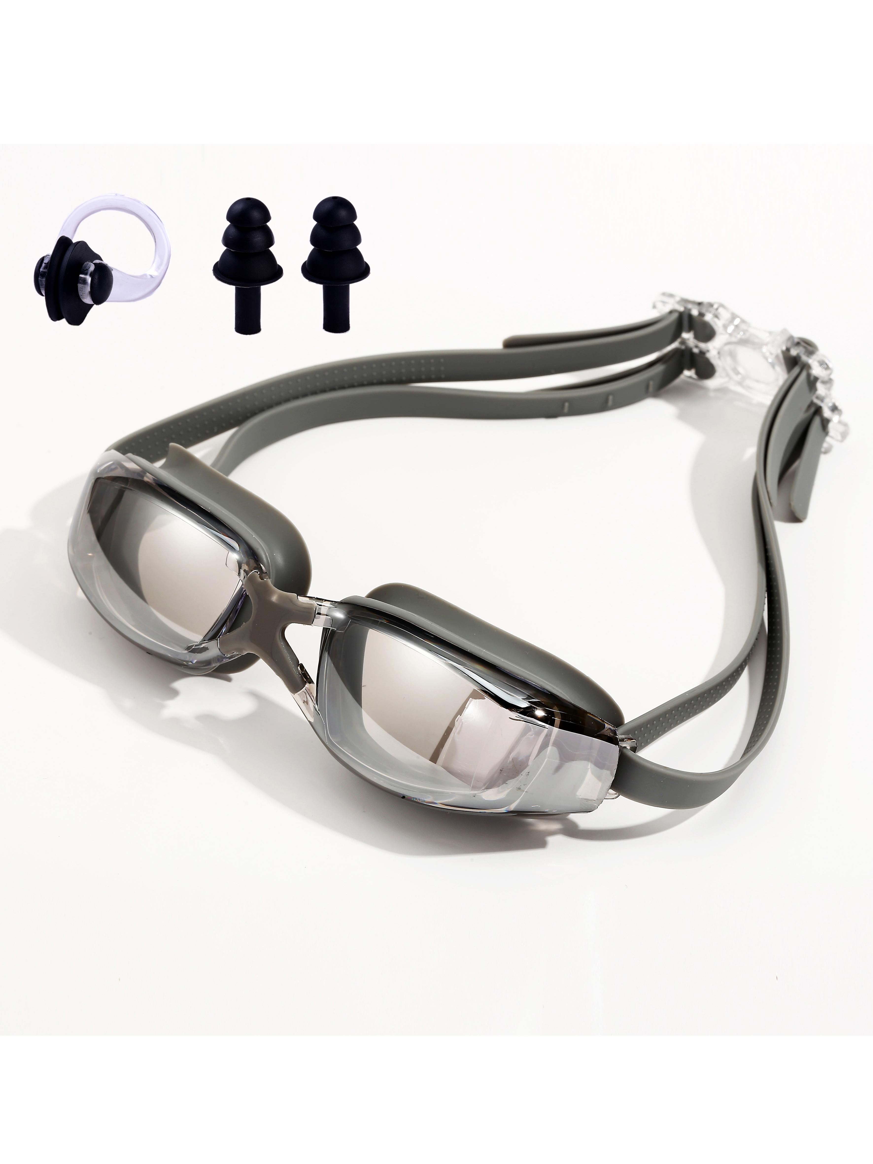 

Мужские очки для плавания, женские противотуманные УФ-очки, водонепроницаемые силиконовые очки для плавания в бассейне, очки для дайвинга для взрослых серый