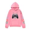 Winter Comfortable Fashion Long Sleeved Letter Game Console Icon Printed Hoodie-Soft Medium Stretch Polyester Fabric Winter Relaxed Fit Clothing