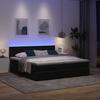 VidaXL Ottoman Bed Frame with Mattress Black 180x200cm Velvet, Bed Frame, Upholstered Bed Frame, Ottoman Bed Frame 3312925