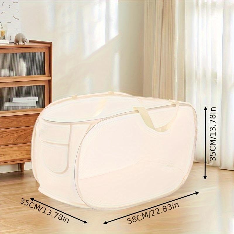 Large Capacity Folding Toy Storage Basket with Handles Multifunction Fabric Bedroom Closet Toys Laundry Basket Storage Organizer