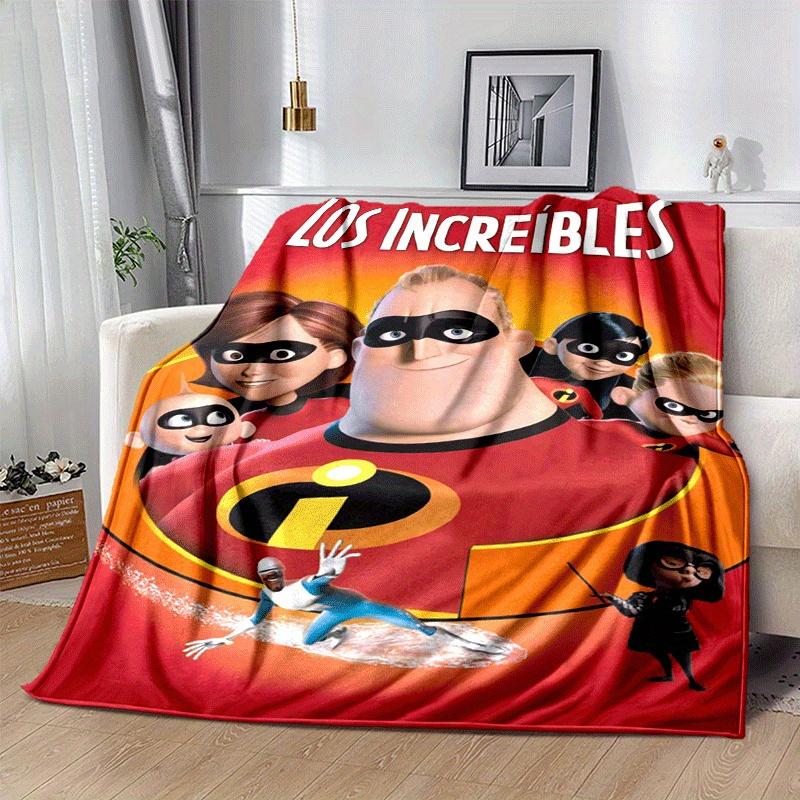 1pc The Increibles Printing Blanket - Soft, All-Season Throw for Living Room, Beroom,Personalize Gift with Aorable Cartoon Esign