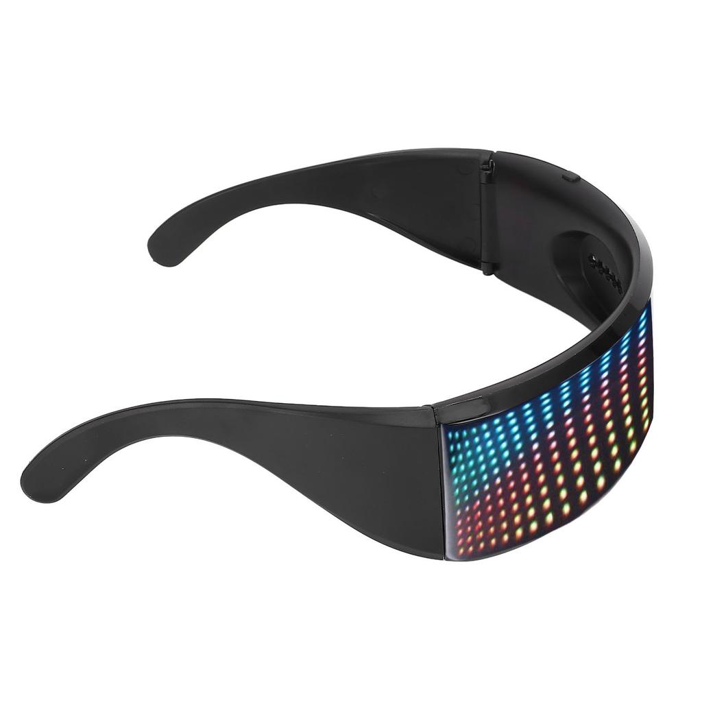 LED Glasses Bluetooth APP Controlled Customizable RGB Light Up Glasses for Cosplay Party Music Festi