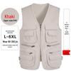 Gilet da arrampicata e fotografia multitasche da uomo taglie forti 10XL (Primavera Autunno)