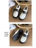 Women's Thick-Soled British-Style Leather Loafers: Spring/Autumn, Round-Toe, Lace-Up, JK Japanese-Inspired, Versatile Chunky Heel