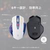 Wireless Visible Rechargeable Wireless 4 Adjustable DPI Optical Mouse for Laptop PC White and Blue Mouse, [Upgraded] Display, Mouse, 2.4G USB, Levels,