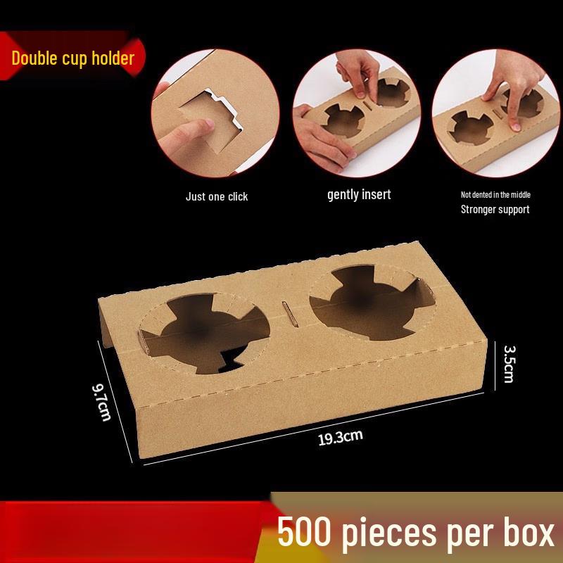 Wuhe Disposable Corrugated Double Cup Drink Carrier