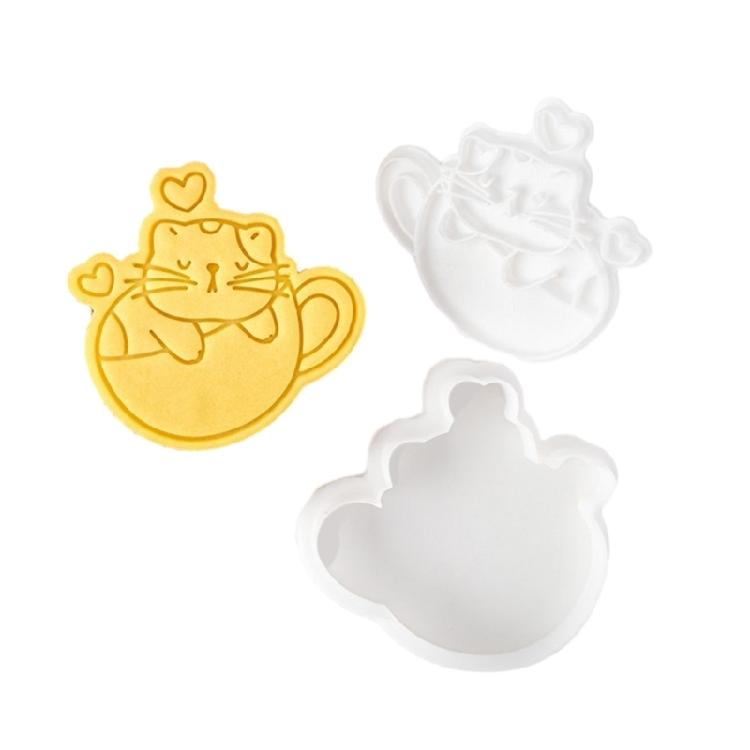 Cookie Molds Cat Shaped Valentine s Day Cookie Cutters Easy to Use Baking Gadget