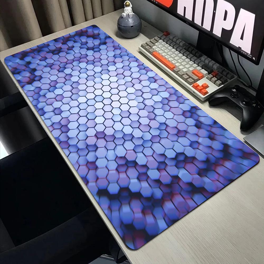 Hexagon Geometric Mouse Pad Desk Mouse Pad Cute Hd Desk Pad Extended Gaming Keyboard Mats Large Xxl Gamer Mousepad 90x40