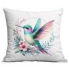 New Vintage Gold-plated Flower Hummingbird Print Pillowcase Home Sofa Cushion Pillowcase