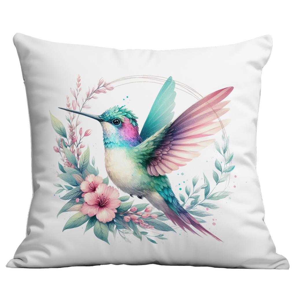 New Vintage Gold-plated Flower Hummingbird Print Pillowcase Home Sofa Cushion Pillowcase