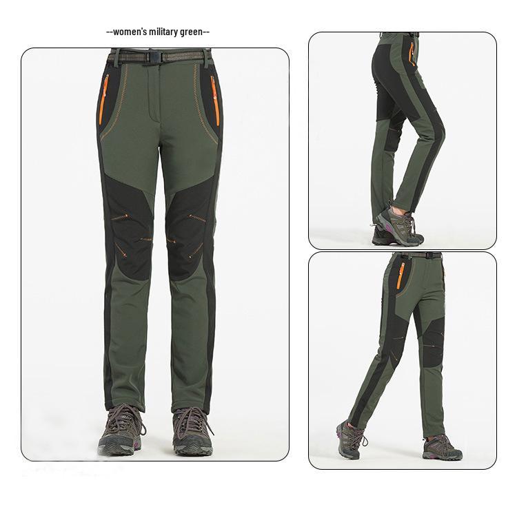 New Unisex Autumn/Winter Windproof Fleece Softshell Pants - Warm, Thickened Outdoor Mountain Gear