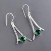 Chrome Diopside Gemstone 925 Sterling Silver Jewelry Handmade Hook Earrings1.45" EE-66-6