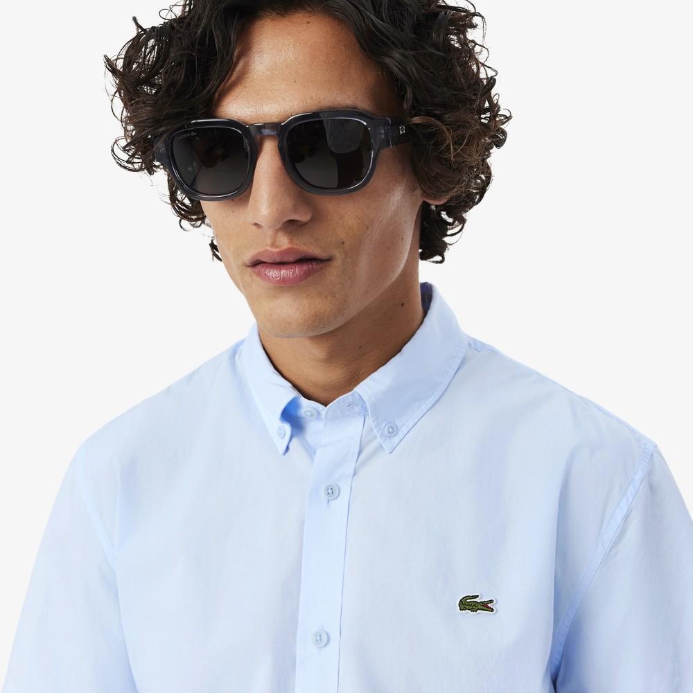 Lacoste Men's Light Poplin Short-Sleeved Shirt CH2312-56GT01