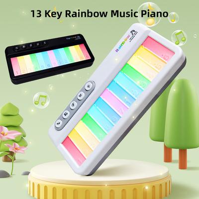 13 Key Colorful Music Keyboard Piano Musical Instrument Colorful Light Music Box Portable Piano