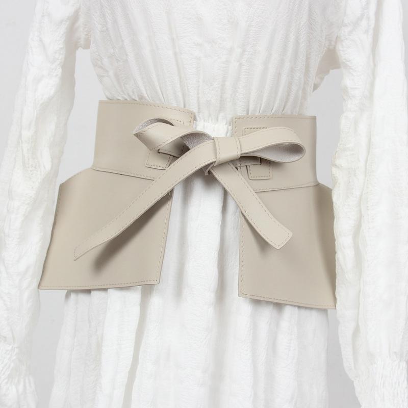 New Style Knot Wide Waistband Lace Up Bowknot Belt For Women Skirt Fashionable Decoration Tie Up Waist Versatile Accessory Belt