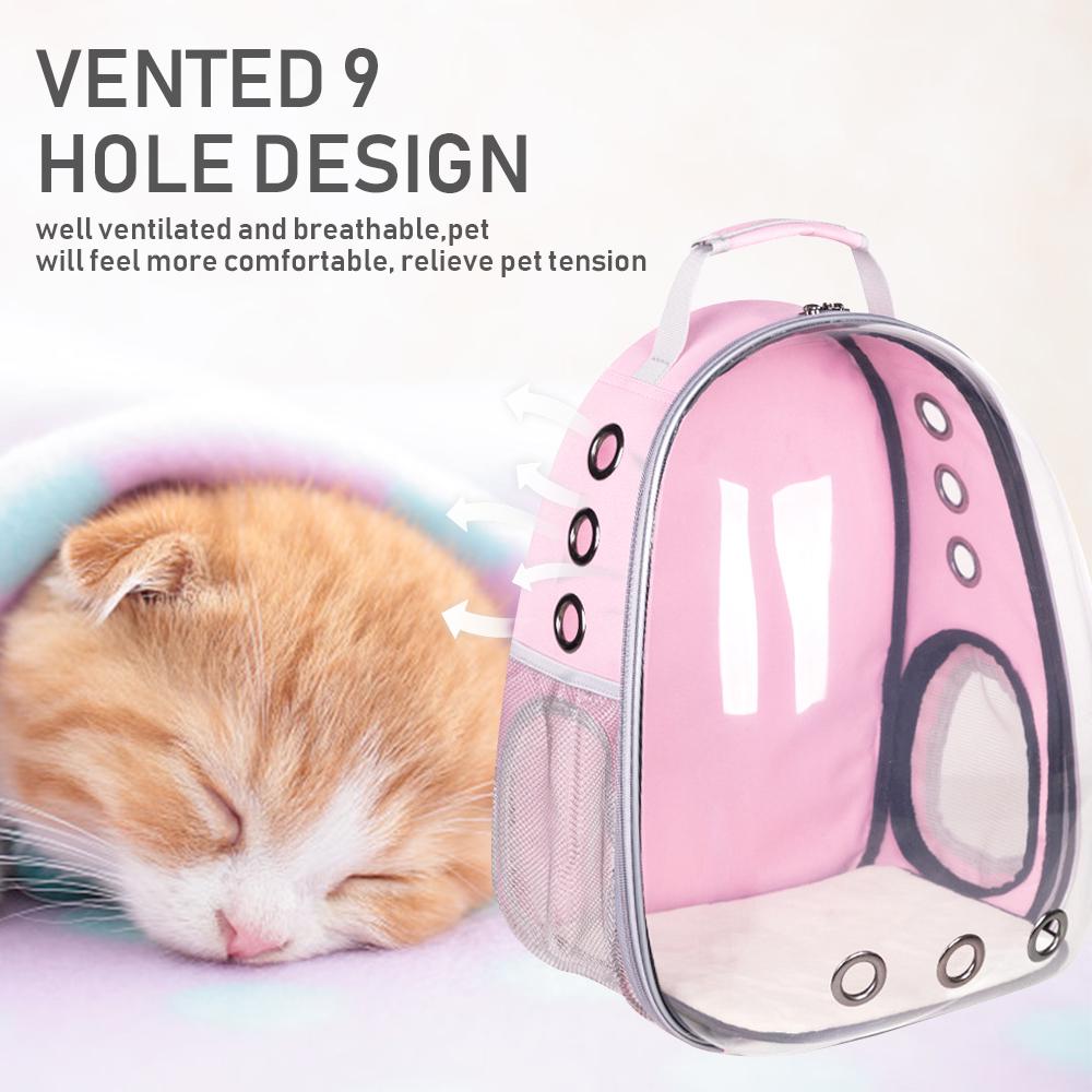 Pet Carrier Backpack Adjustable Dogs Cats Travel Bag Comfortable Cat Dog Outdoor Backpack Soft Pet Carrier Bag for Walking Travel Hiking Gray
