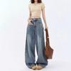 2024 Autumn Women's High-Waisted Loose Drape Wide-Leg Jeans