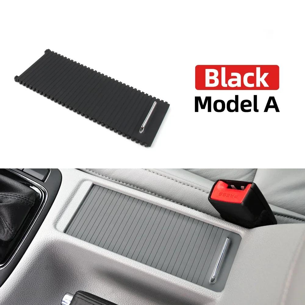 

Car Center Console Cup Holder Roller Shutter Blind Cover For Skoda Superb 2009-2025 OE 3T08625319B9 Model A Black
