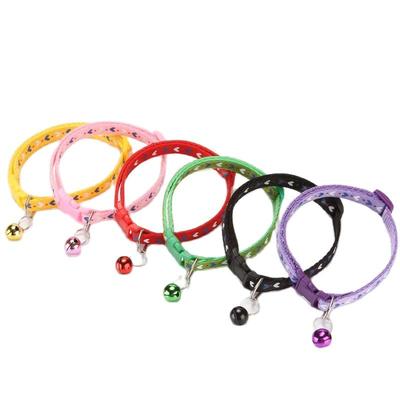 1 pz Moda Collare per Cani Domestici Motivo Colorato Cuore Carino Campanellino Collari Regolabili Per Cane Gattino Fai da Te Piccoli Animali Accessori per Animali Domestici