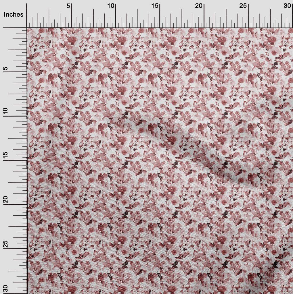 oneOone Cotton Flex Dark Rose Brown Fabric Water Color Sewing Craft Projects Fabric Prints By Yard 40 Inch