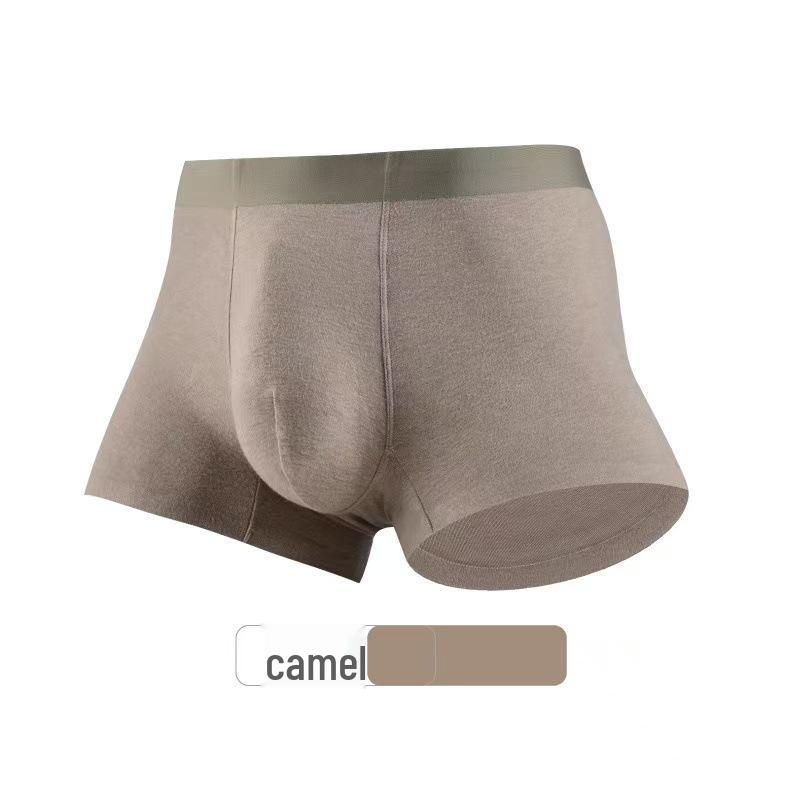 Men s Thermal Seamless Underwear - Mid-Waist, Breathable, Brushed Interior, 10A Antibacterial, Cotton Crotch