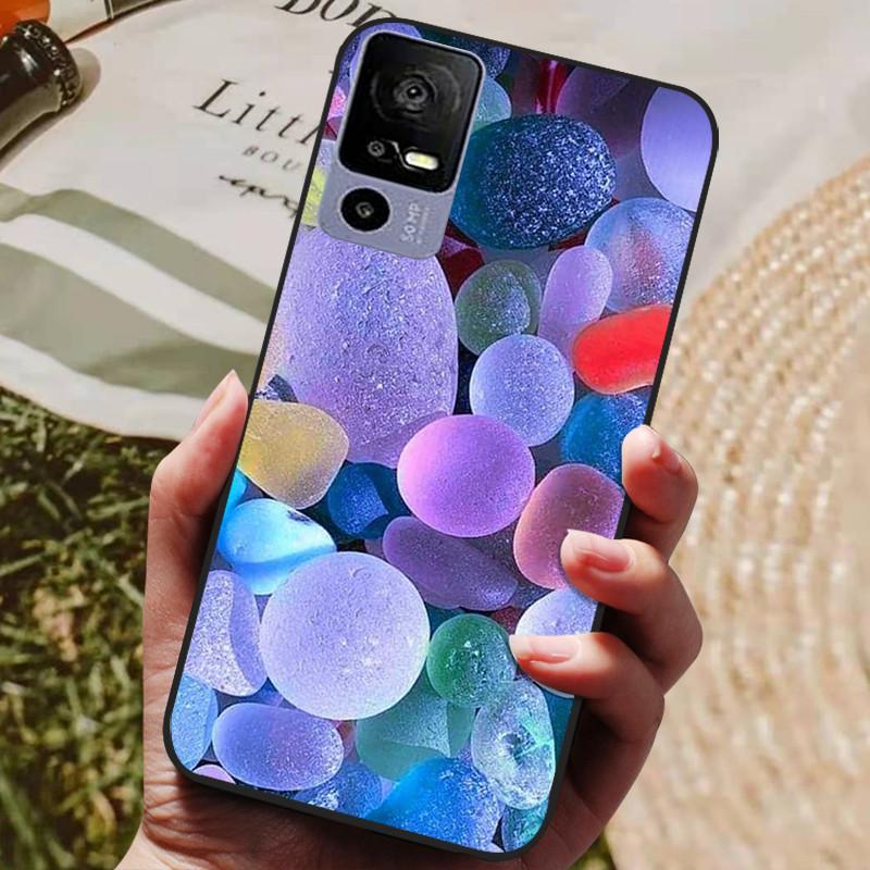 Para TCL 40R Funda Trasera de Silicona Funda para Teléfono para TCL 40 R 5G Fundas 6.6" TCL40R 5G T771K T771K1 T771H T771A Parachoques Suave coque