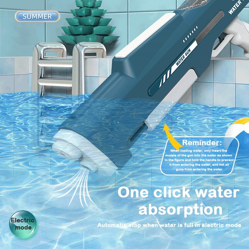 62CM Adults Electric Water Gun Toy 1000ML Powerful Automatic Water Pistol Blaster Bursts Play Summer Outdoor Pool Toys for Boys