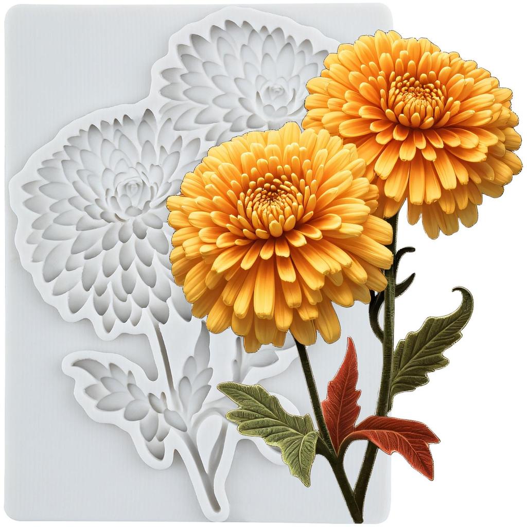 Daisy Flower Silicone Molds Chrysanthemum Fondant Mold Cake Decorating Tools Cupcake Topper Candy Chocolate Gumpaste Mold