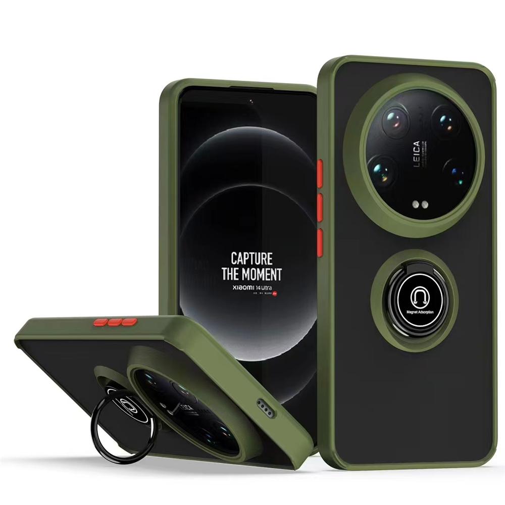 Magnetisk Ringholder Telefondeksel For Xiaomi 13T 14 Ultra 13 12T 12 12S 11T 11 10T 10 Pro Lite Støtsikre Matte Deksel Funda